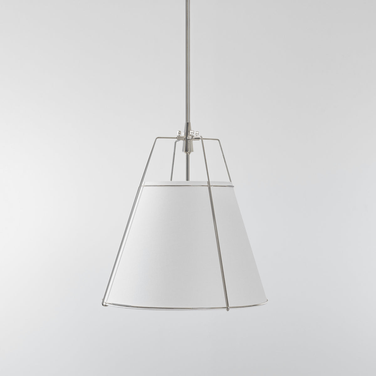 Jessie Pendant Light - White with Nickel Hardware