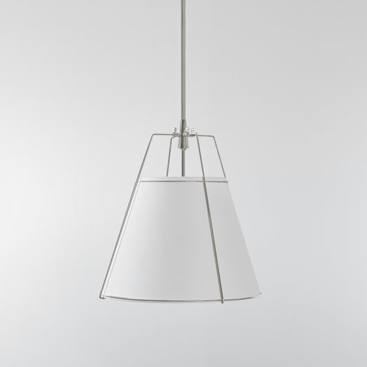 Jessie Pendant Light - White with Nickel Hardware