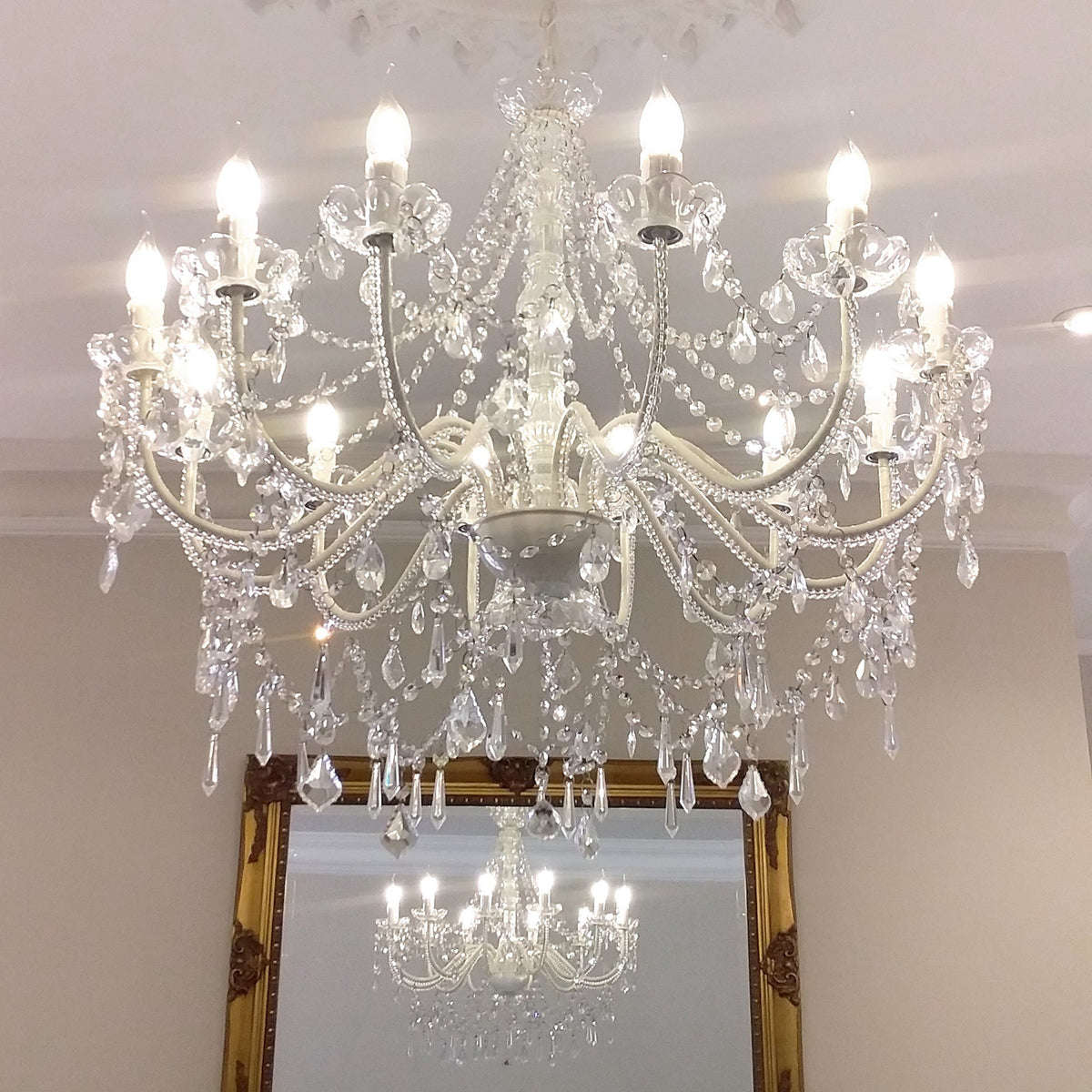 Cassie Chandelier 12 Light - Glass Crystals