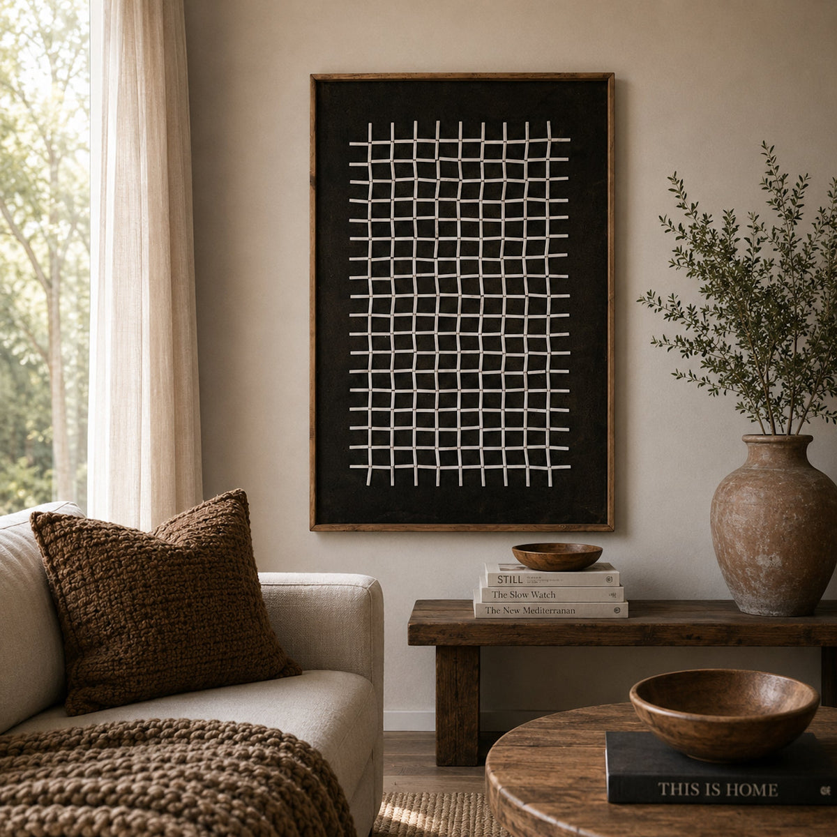Rustic Reverie Dark - Ready To Hang Wall Art - 82x122cm