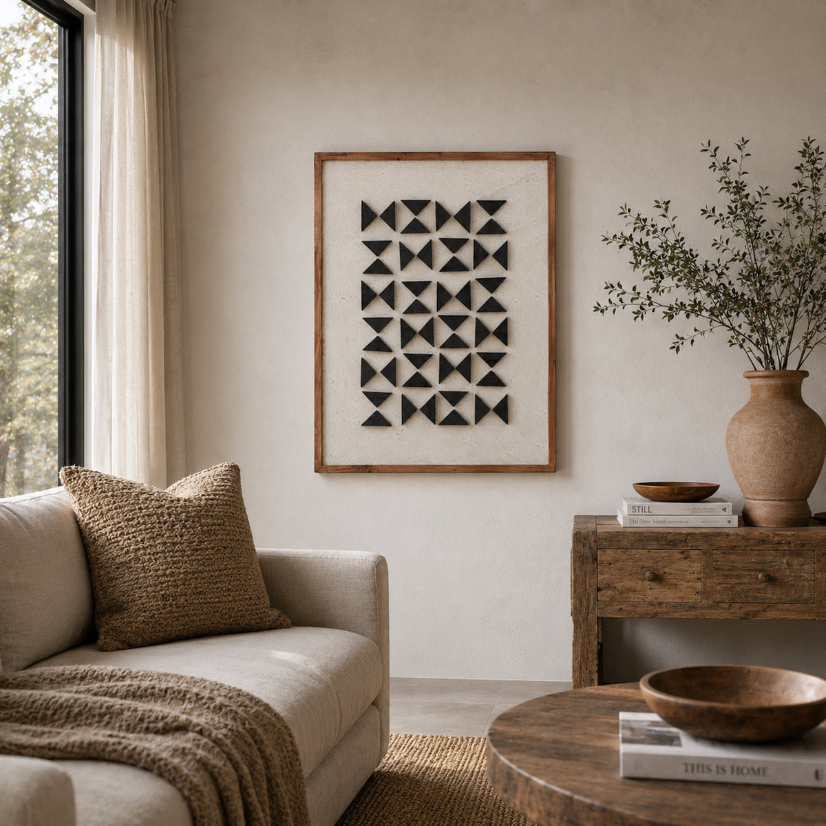 Silhouettes of Elm Rectangle - Ready To Hang Wall Art - 62x82cm