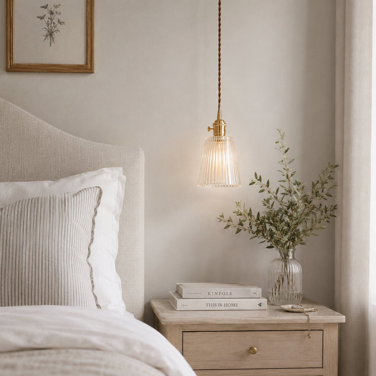 Carrie Vintage Glass Pendant Light