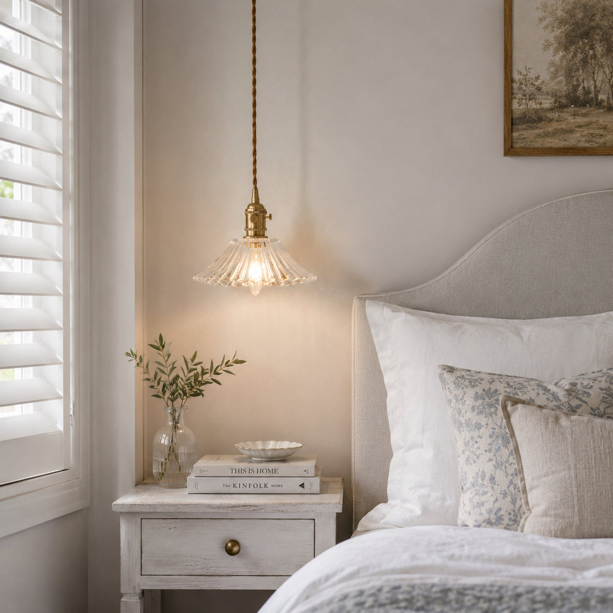 Fleur Vintage Glass Pendant Light