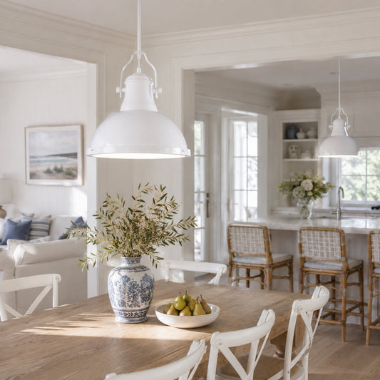 Amani Metal Pendant Light - White